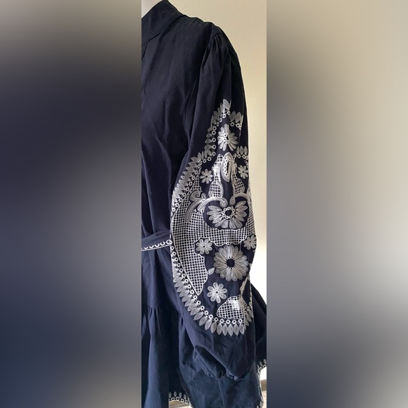 7 For All Mankind navy  mini beautiful boho dress cotton summer/vacation. - Picture 4 of 6